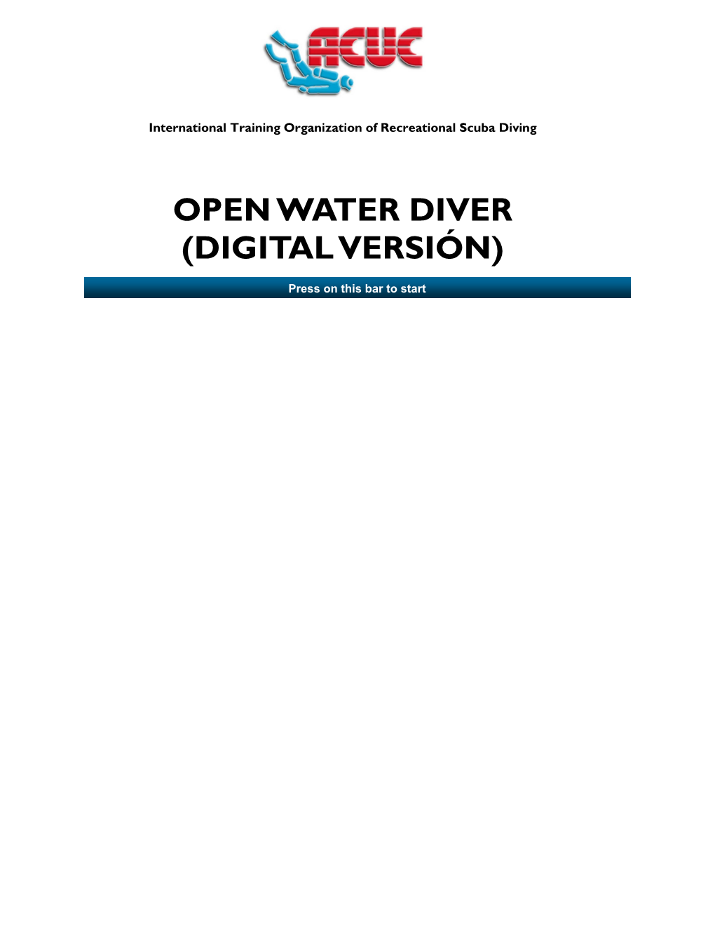 Open Water Diver (Digital Versión)