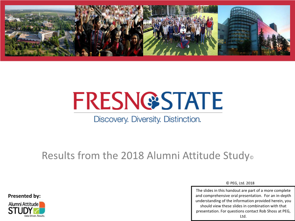 Results from the 2018 Alumni Attitude Study©