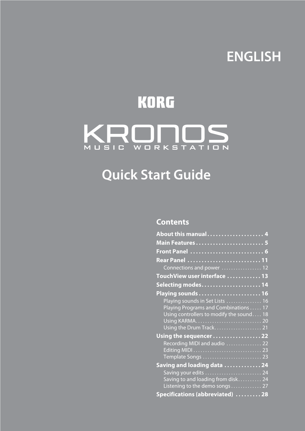 KRONOS Quick Start Guide