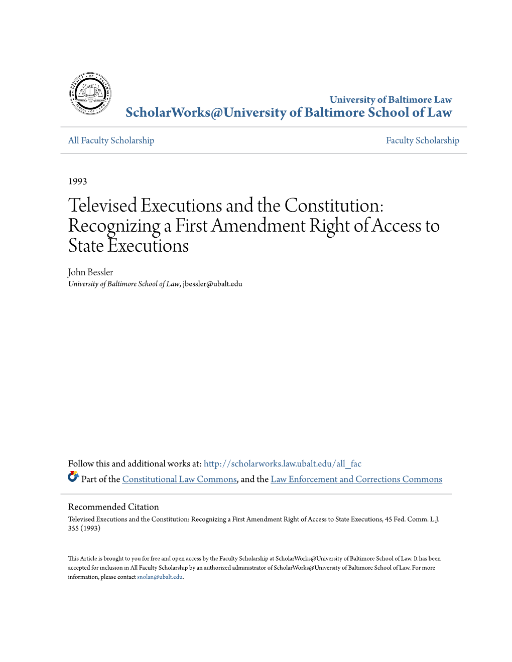 Televised Executions and the Constitution