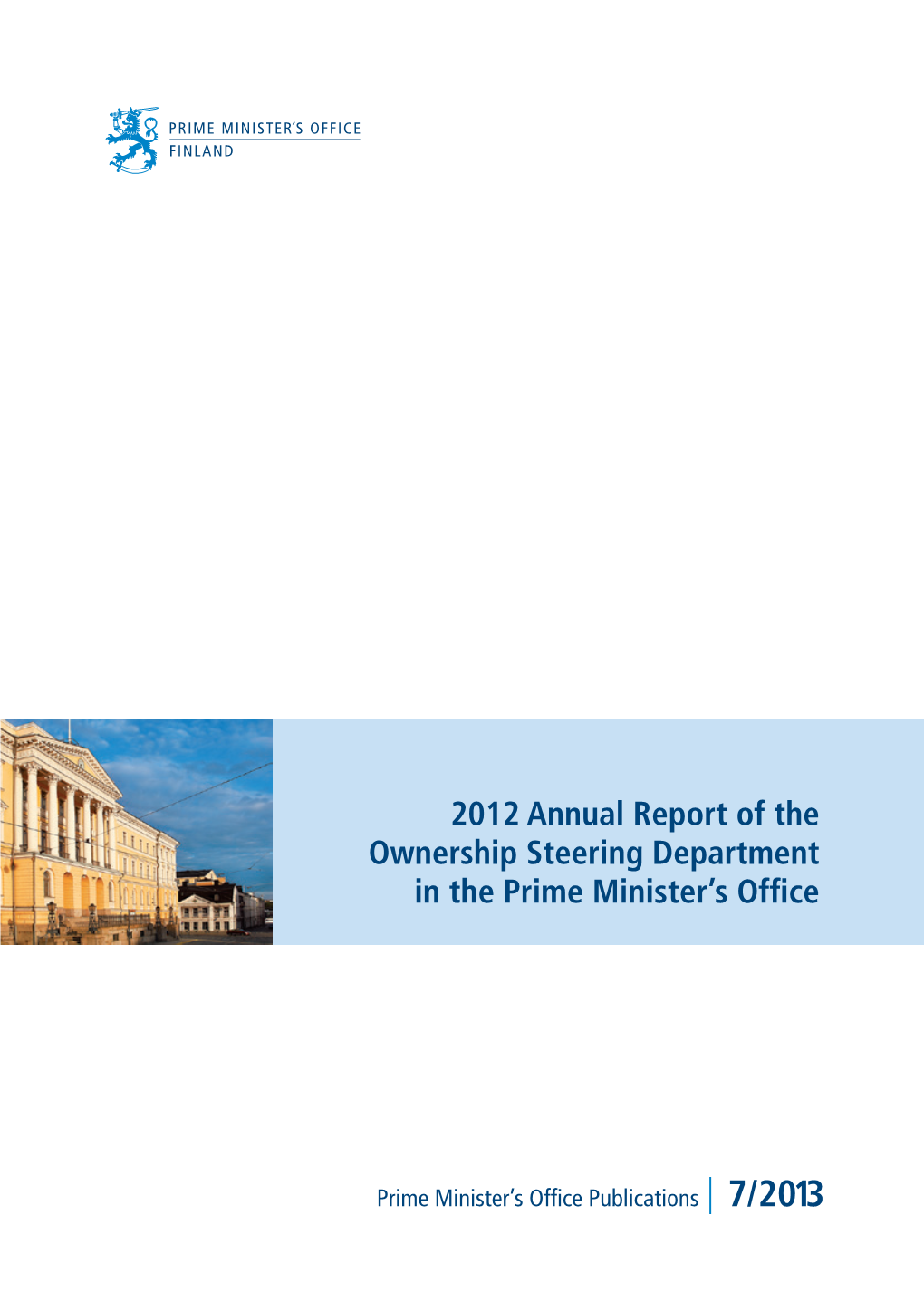 2012 Annual Report of the Ownership Steering Department in the Prime Minister’S Office