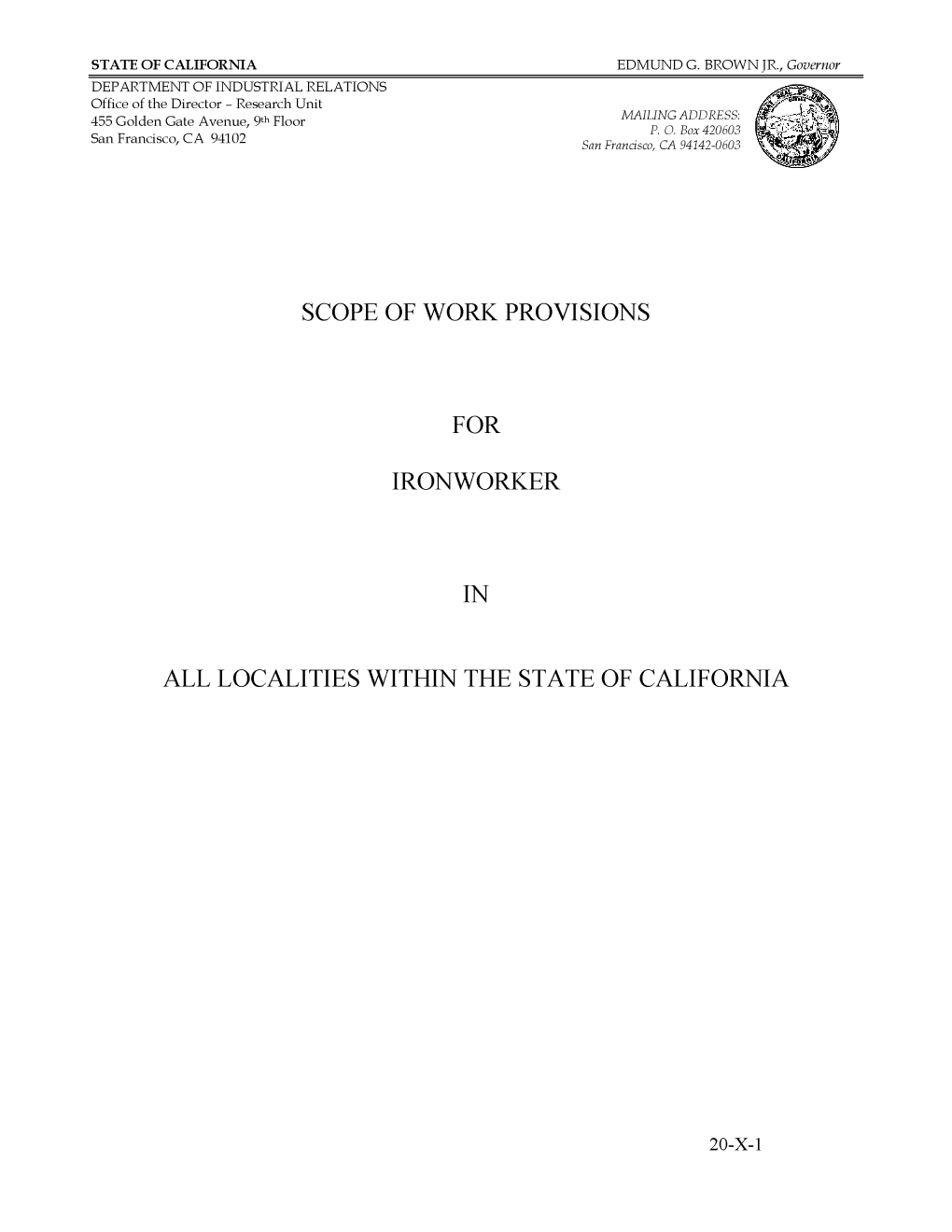 Scope of Work Provisions for Ironworker in All Localities