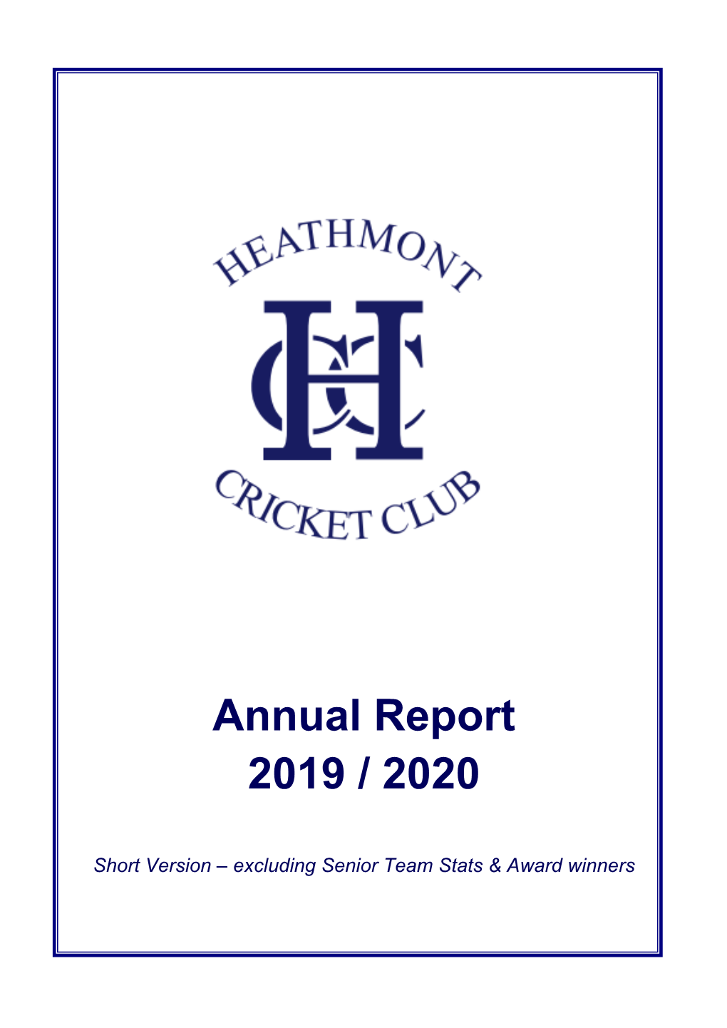 Annual Report 2019 / 2020