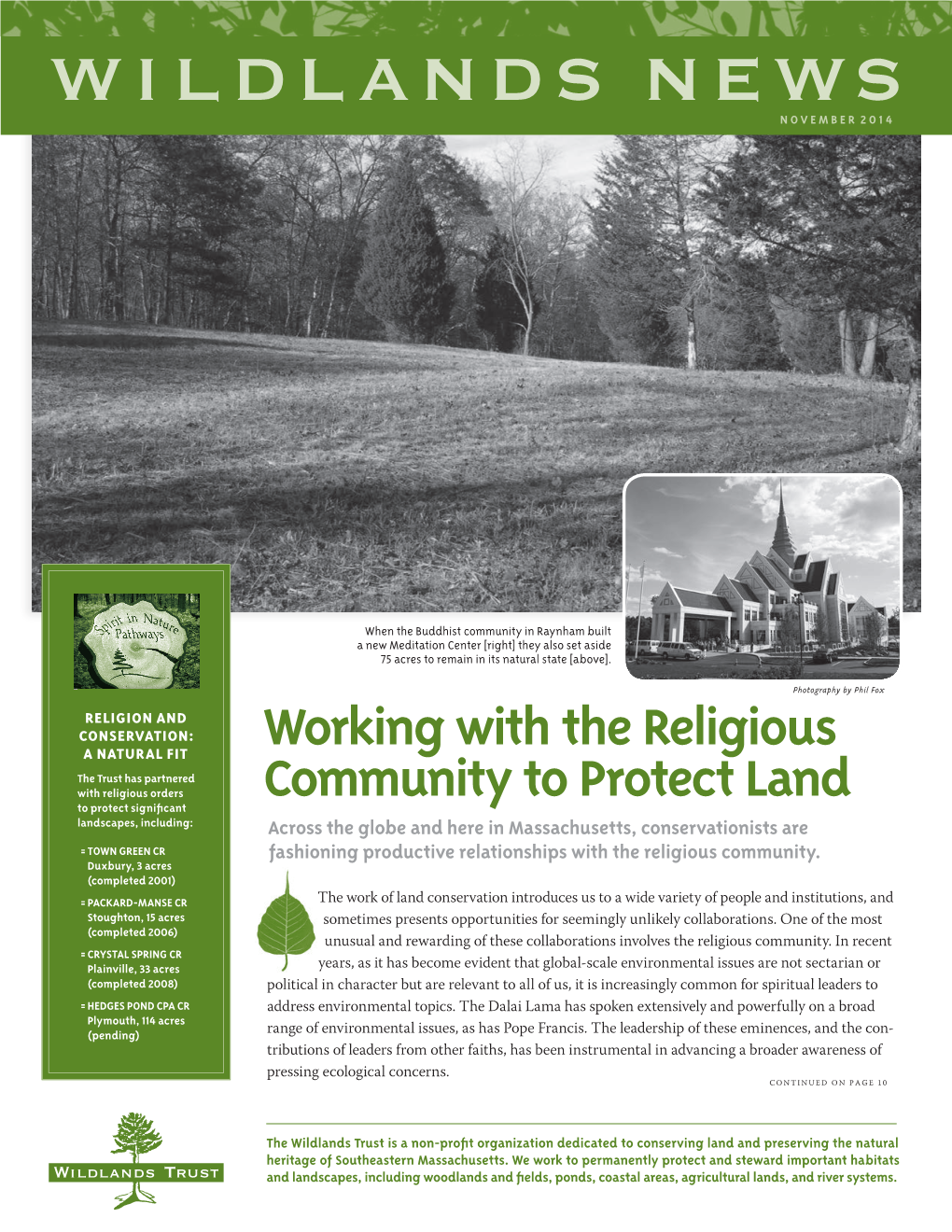 Working with the Religious Community to Protect Land