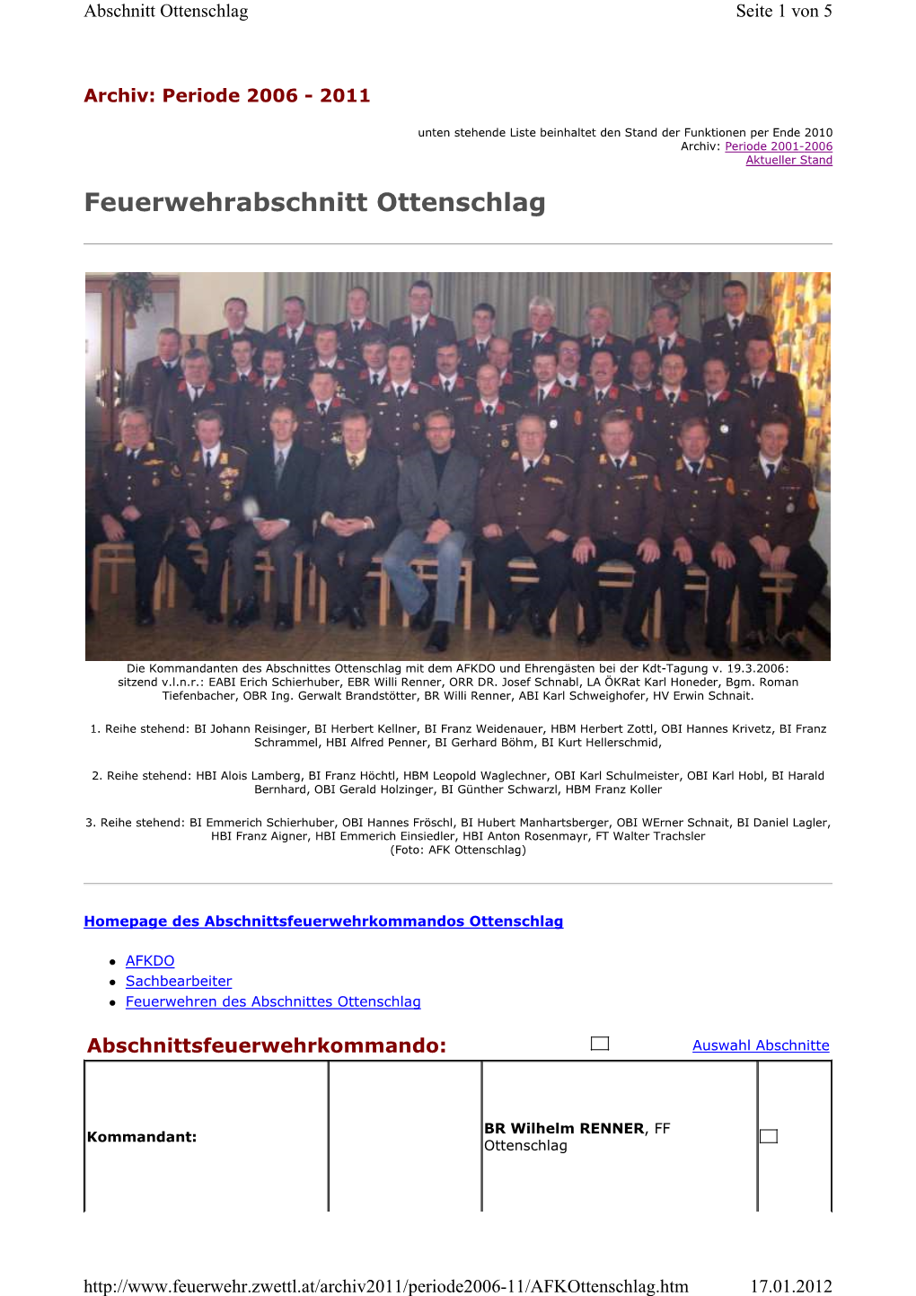 Feuerwehrabschnitt Ottenschlag