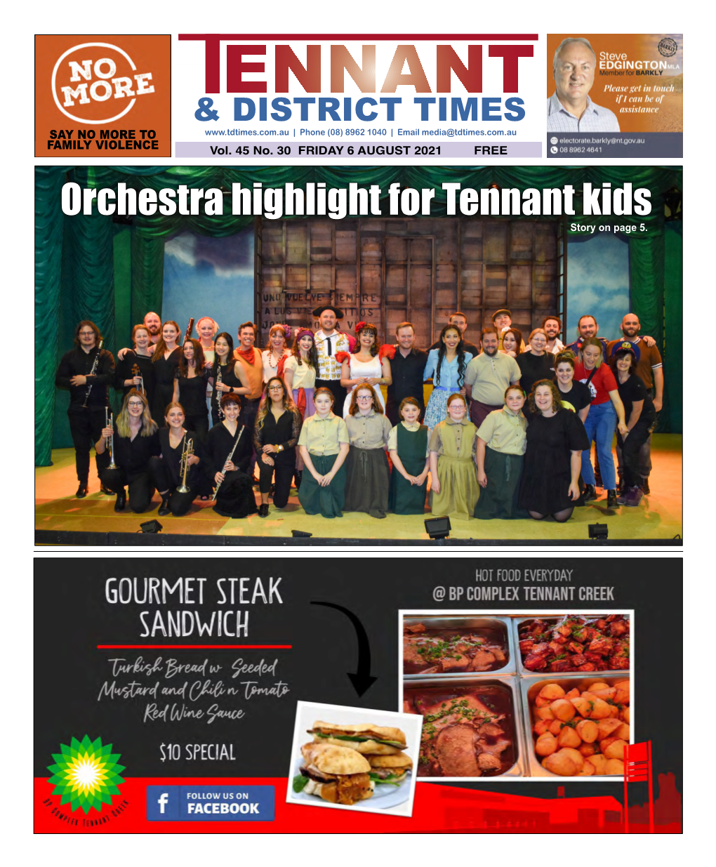 Orchestra Highlight for Tennant Kids Story on Page 5