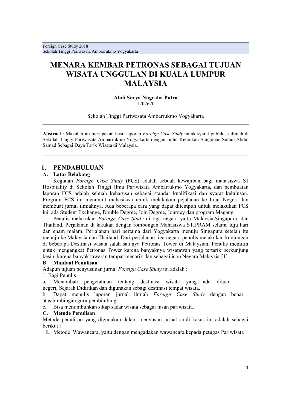 Menara Kembar Petronas Sebagai Tujuan Wisata Unggulan Di Kuala Lumpur Malaysia