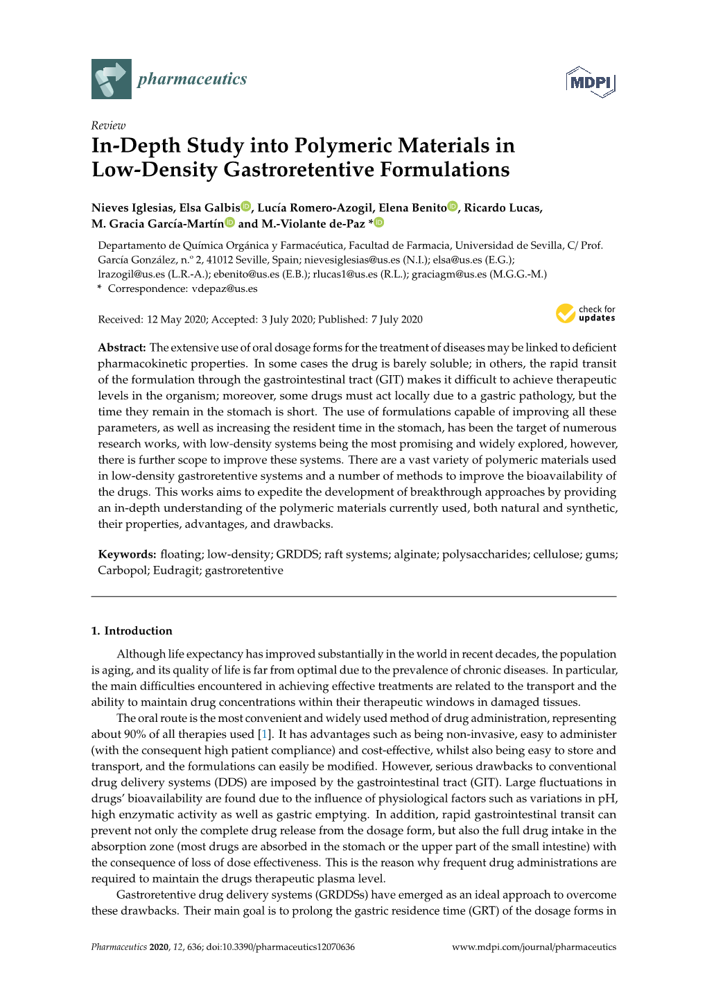 In-Depth Study Into Polymeric Materials in Low-Density Gastroretentive Formulations