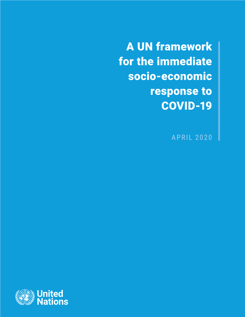 UN Framework for the Immediate Socio-Economic Response to COVID-19