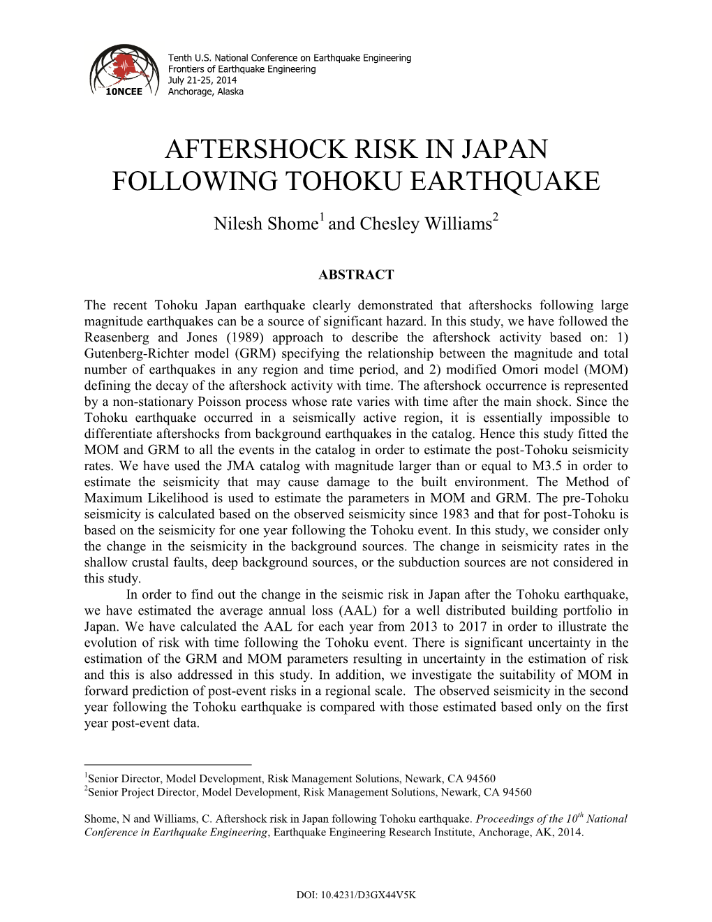 Aftershock Risk in Japan Following Tohoku Earthquake