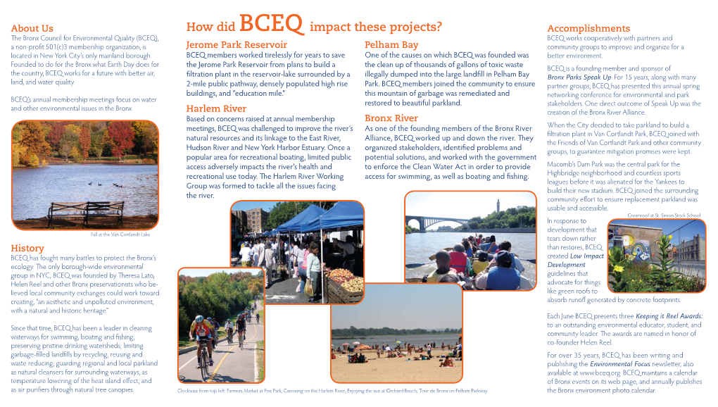 How Did BCEQ Impact These Projects?