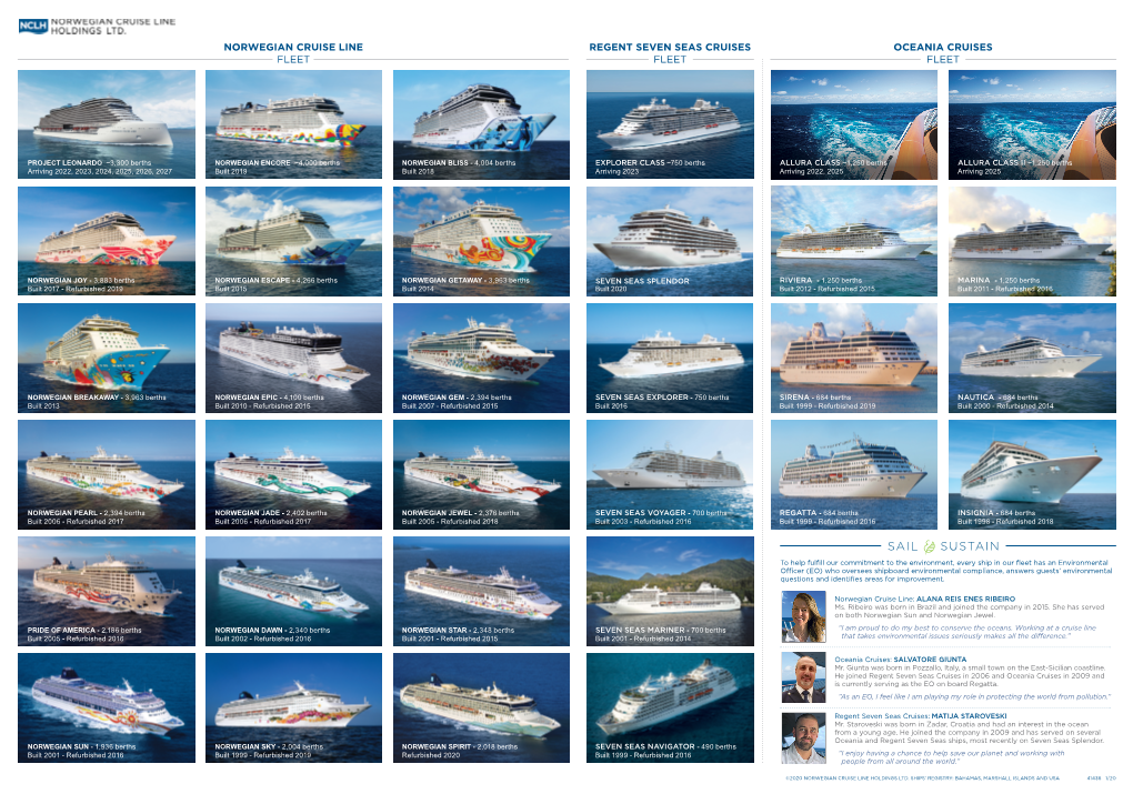 Norwegian Cruise Line Fleet Oceania Cruises Fleet