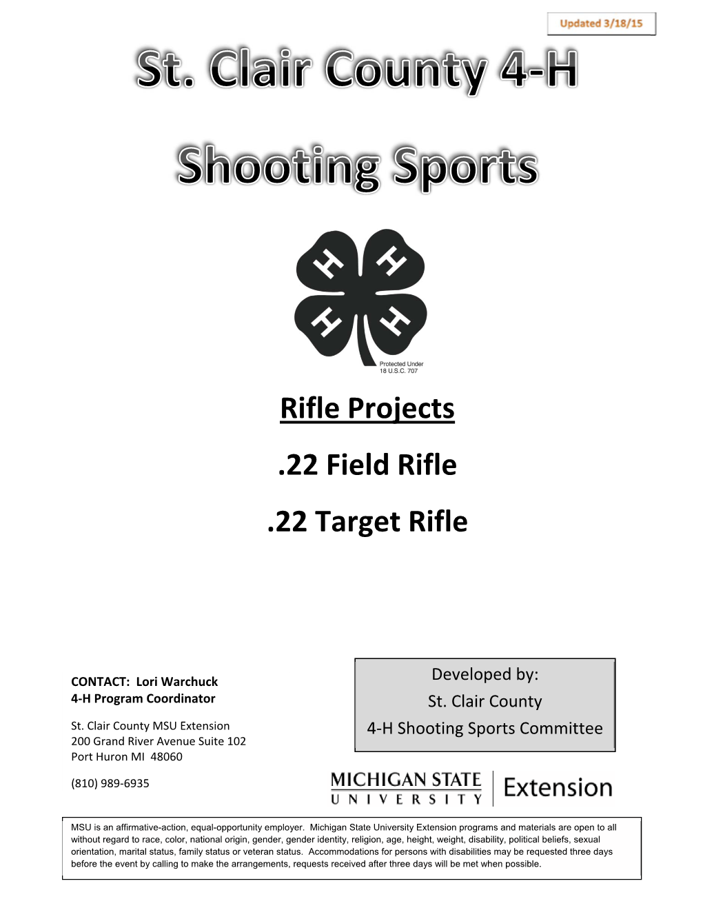 Rifle Projects .22 Field Rifle .22 Target Rifle