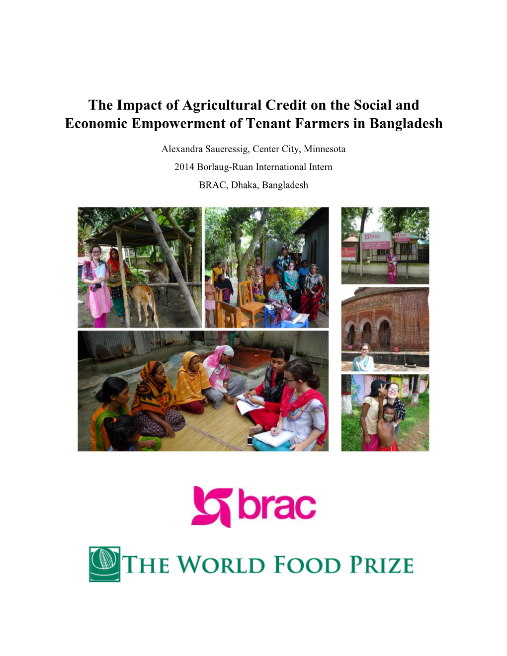 The Impact of Agricultural Credit on the Social and Economic Empowerment of Tenant Farmers in Bangladesh