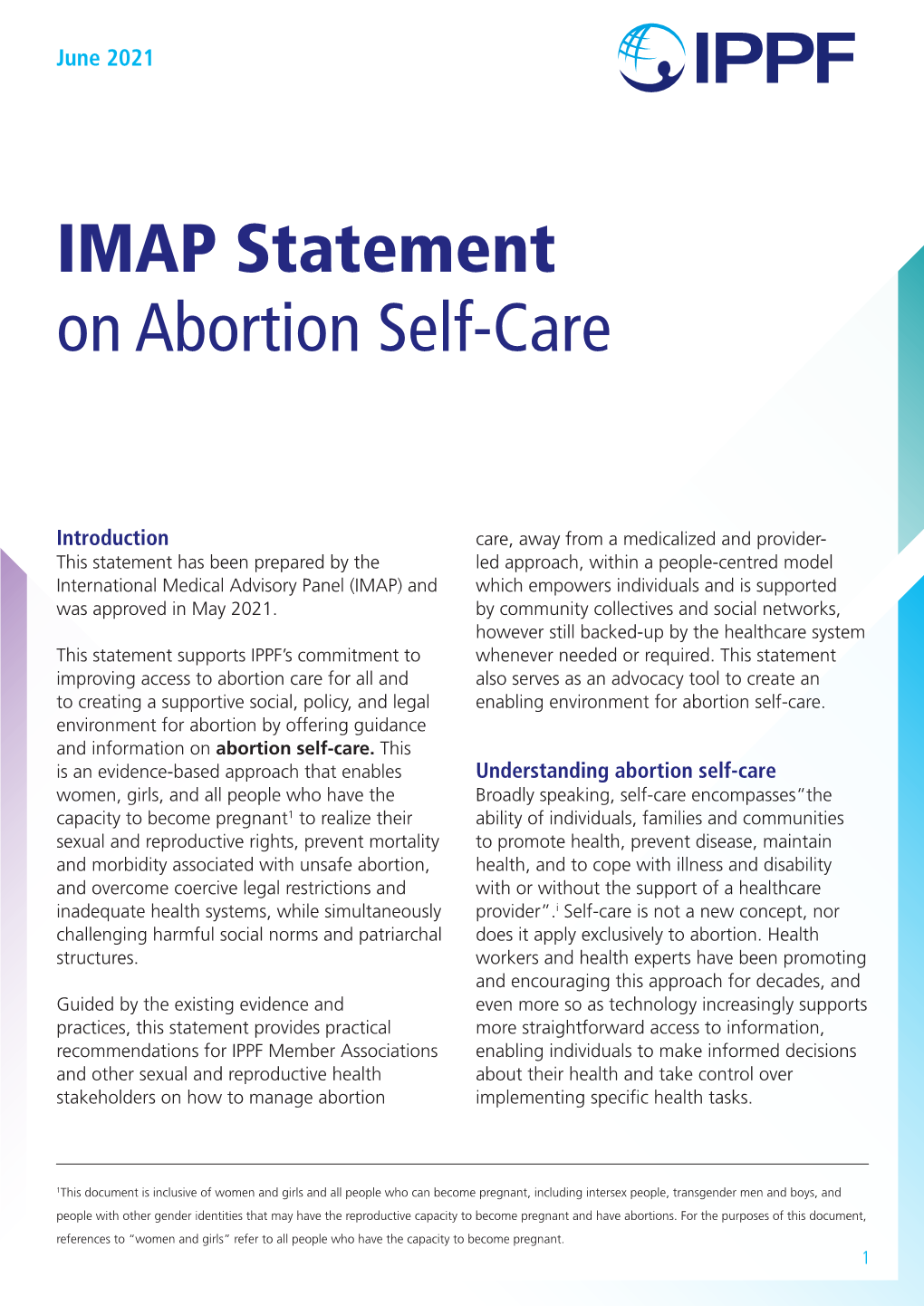 IMAP Statement on Abortion Self-Care