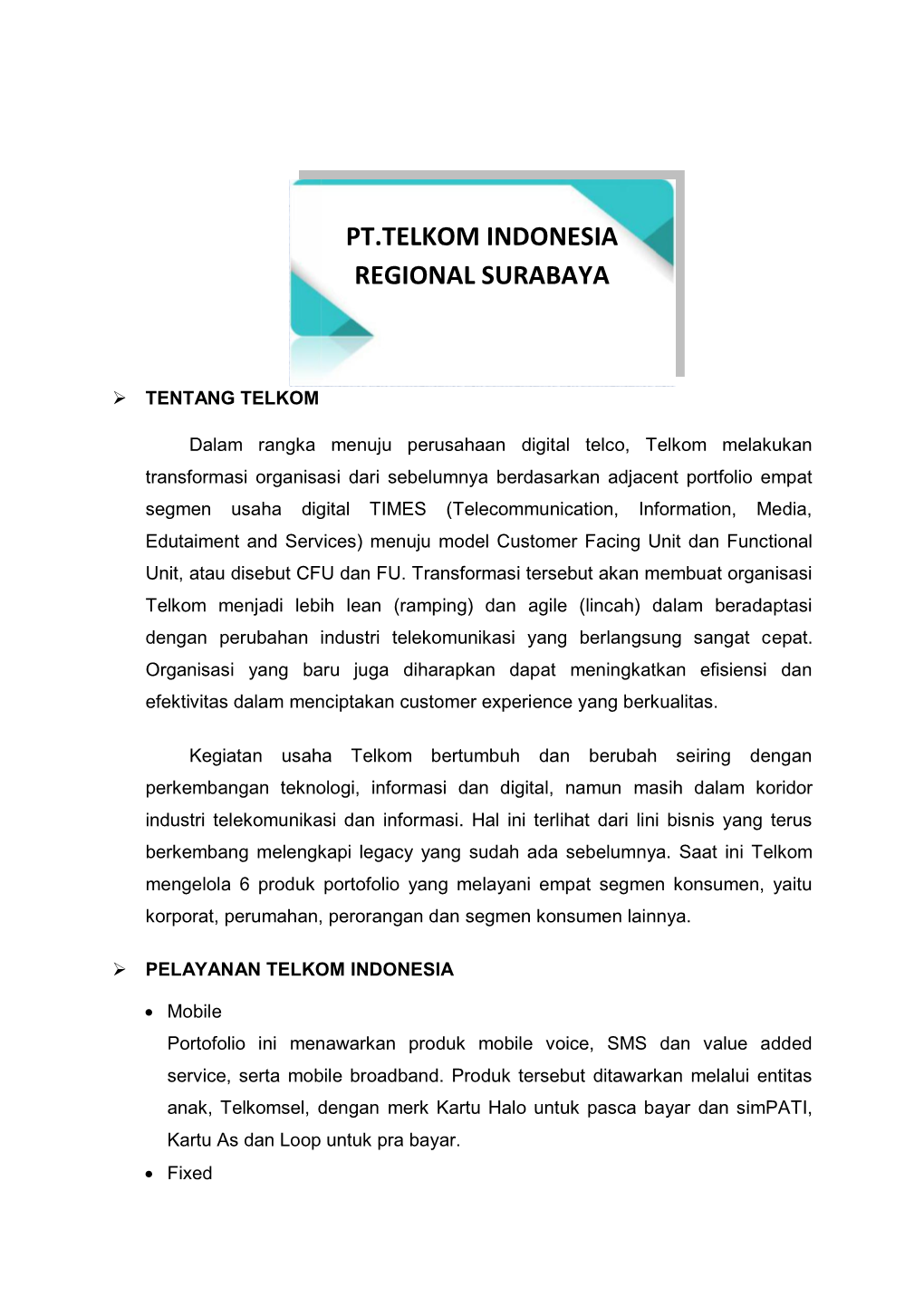 Pt.Telkom Indonesia Regional Surabaya
