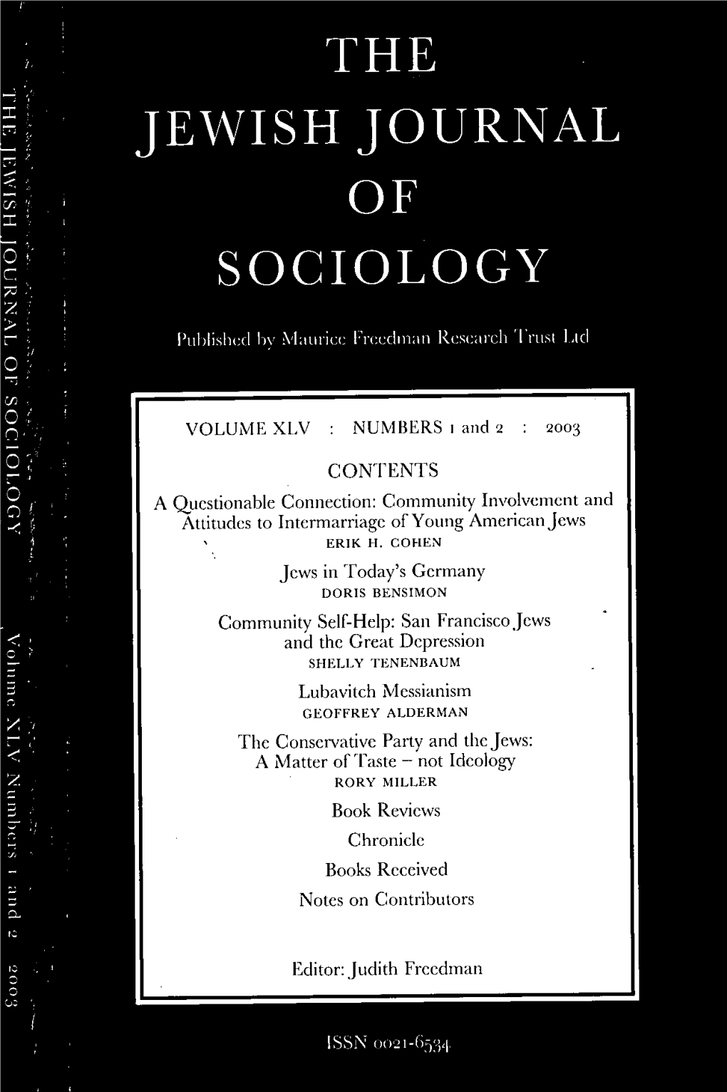 Community Involvement and Attitudes to Intermarriage of Young Americanjews ERIK H