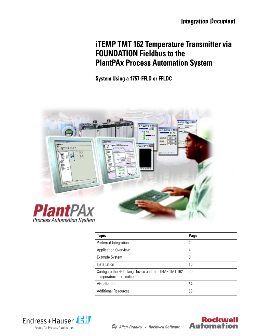 Itemp TMT 162 Temperature Transmitter Via FOUNDATION Fieldbus to the Plantpax Process Automation System
