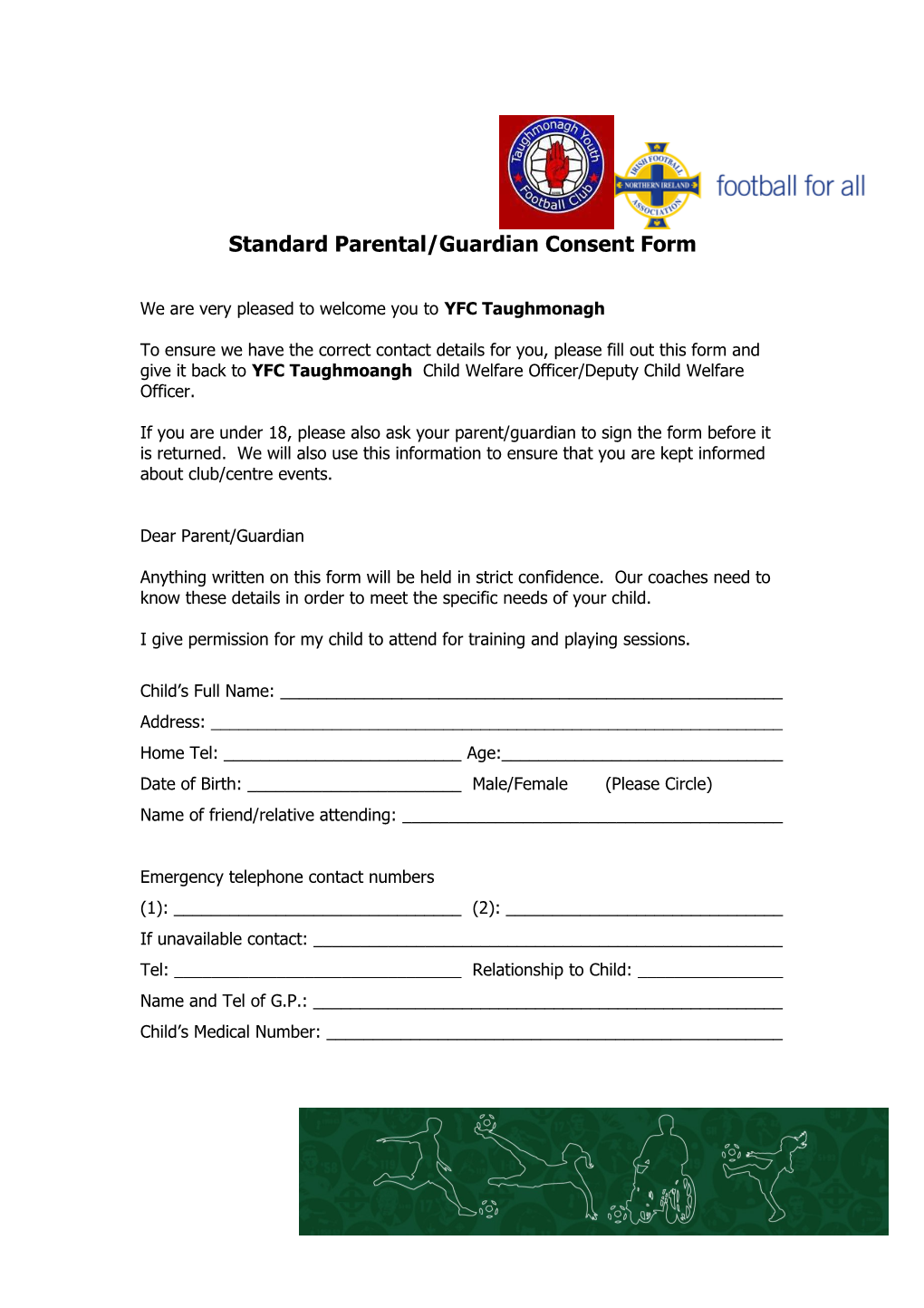 Standard Parental/Guardians Consent Form