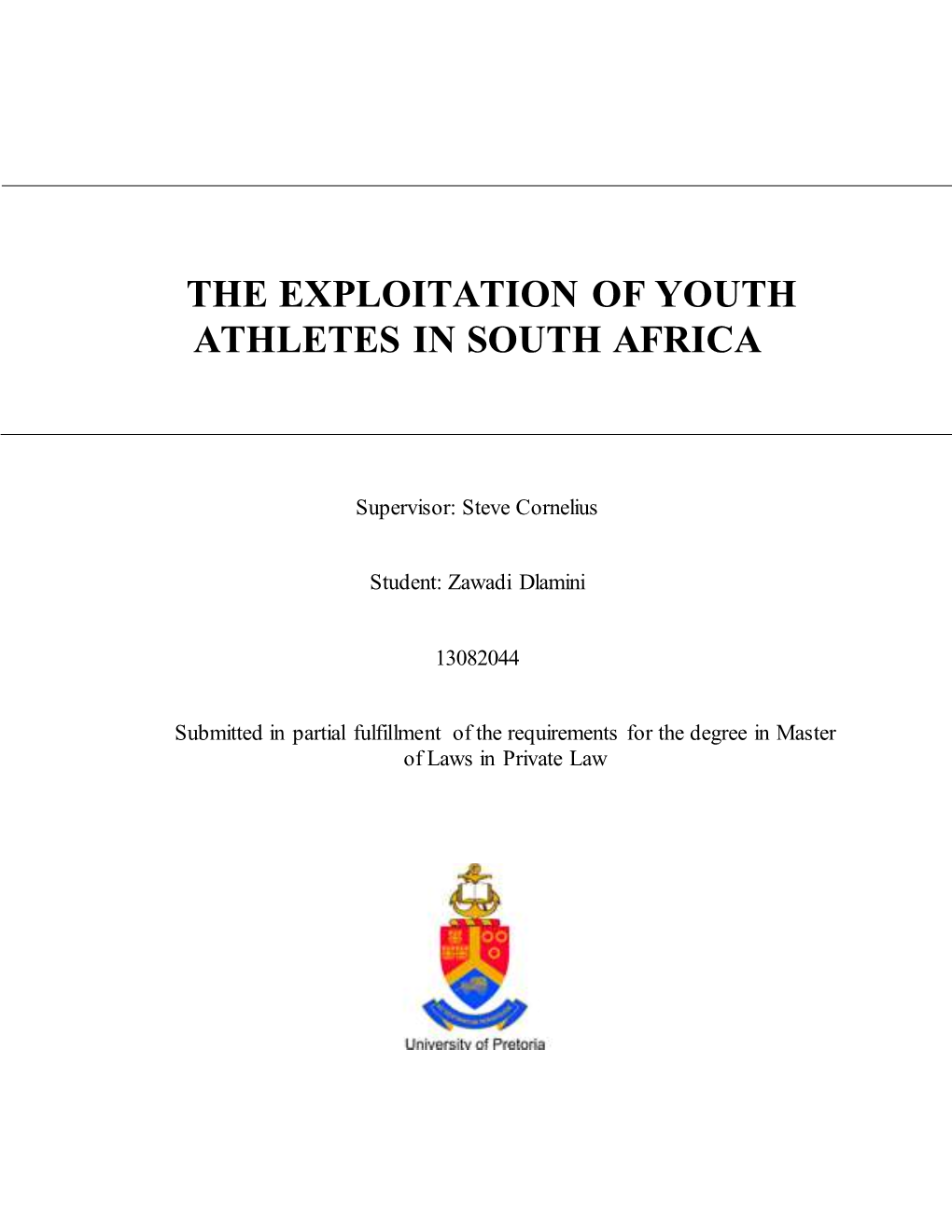 The Exploitation of Youth Athletes in South Africa