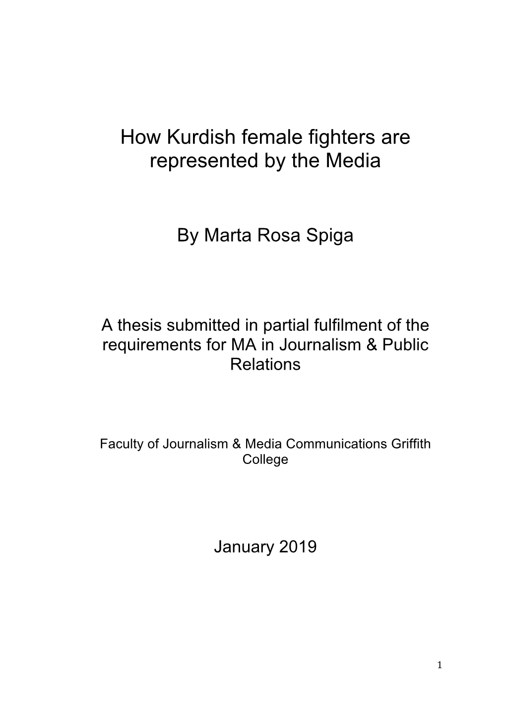 How Kurdish Female Fighters Are Represented by the Media