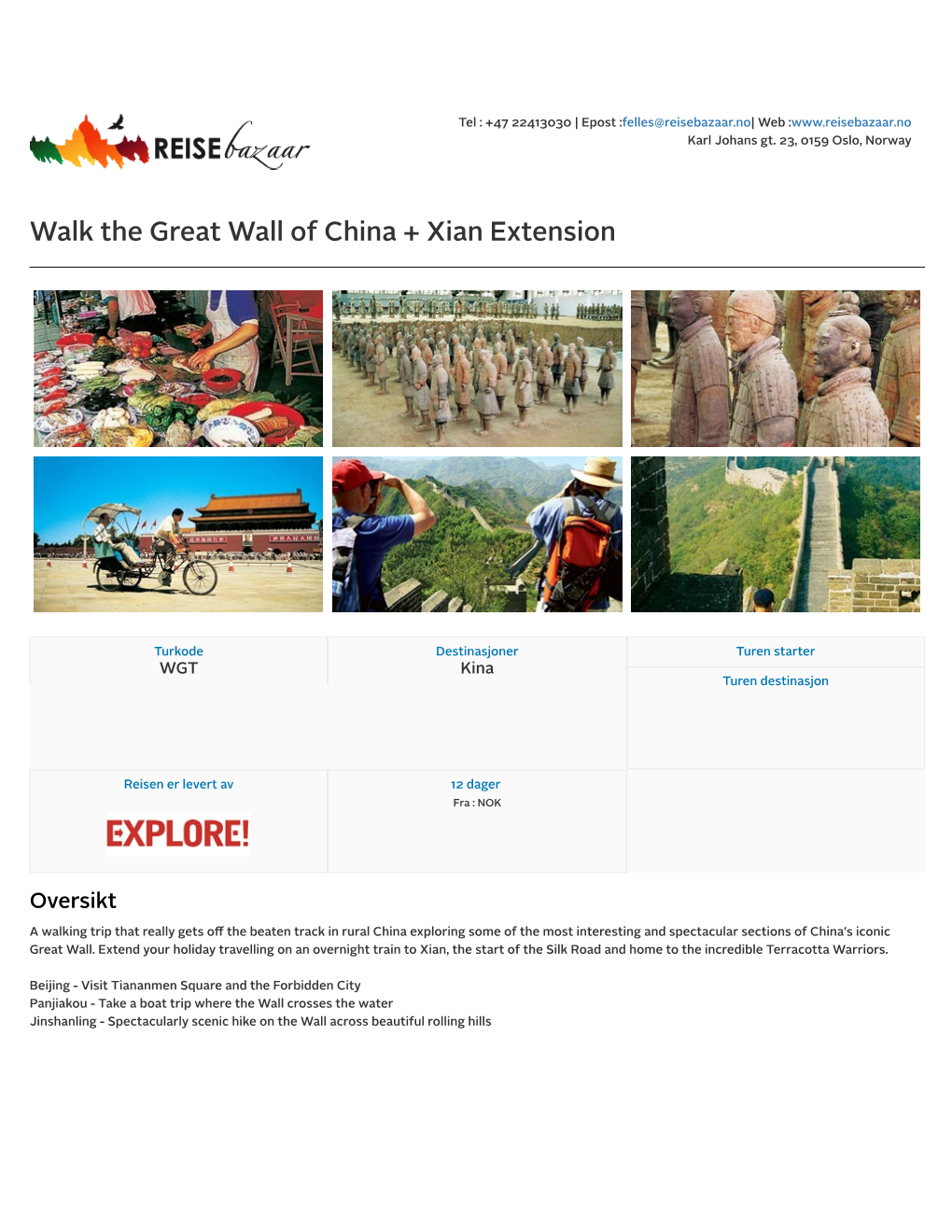 Walk the Great Wall + Xian Extension