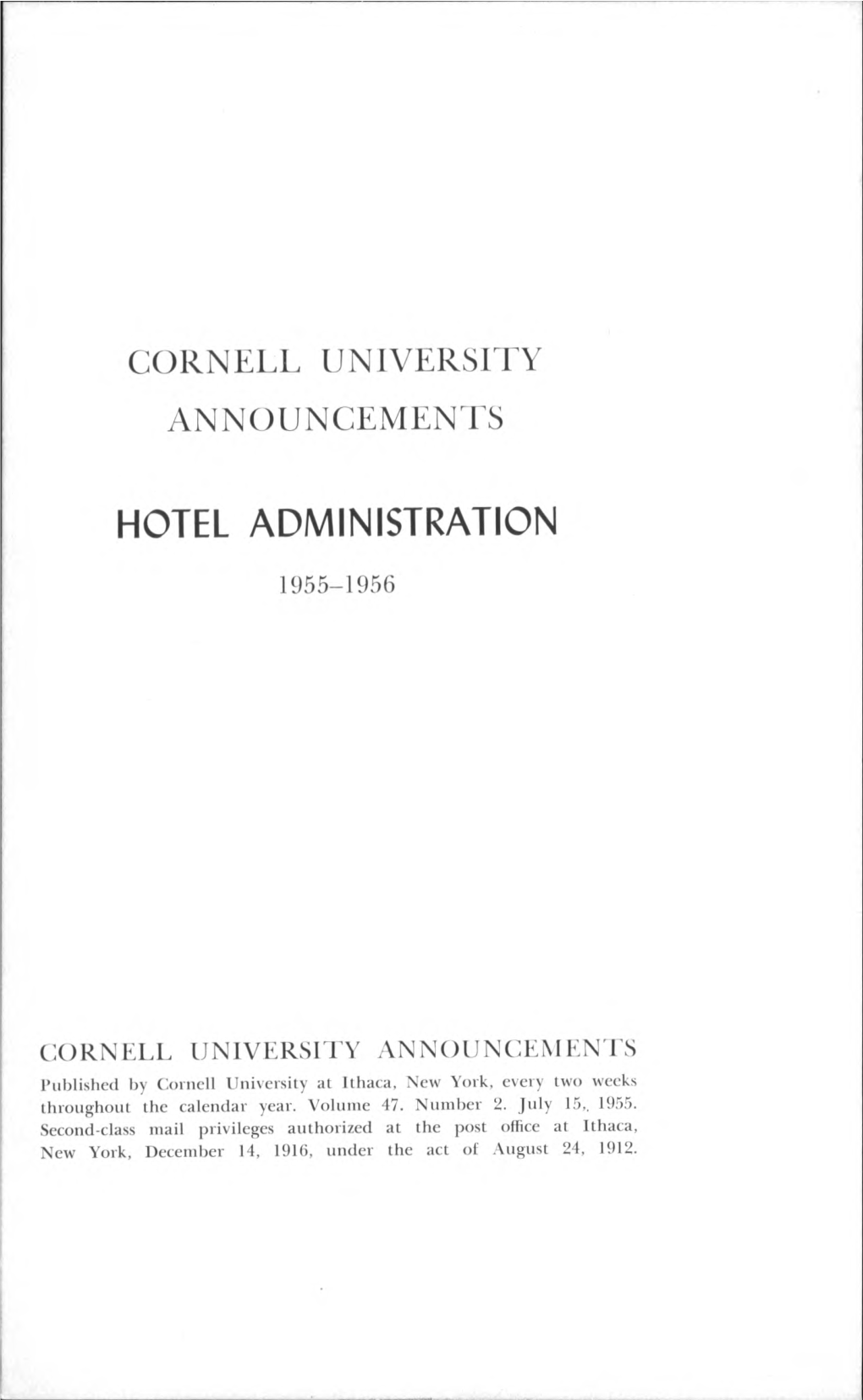 Hotel Administration