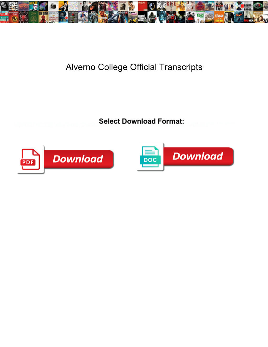 Alverno College Official Transcripts
