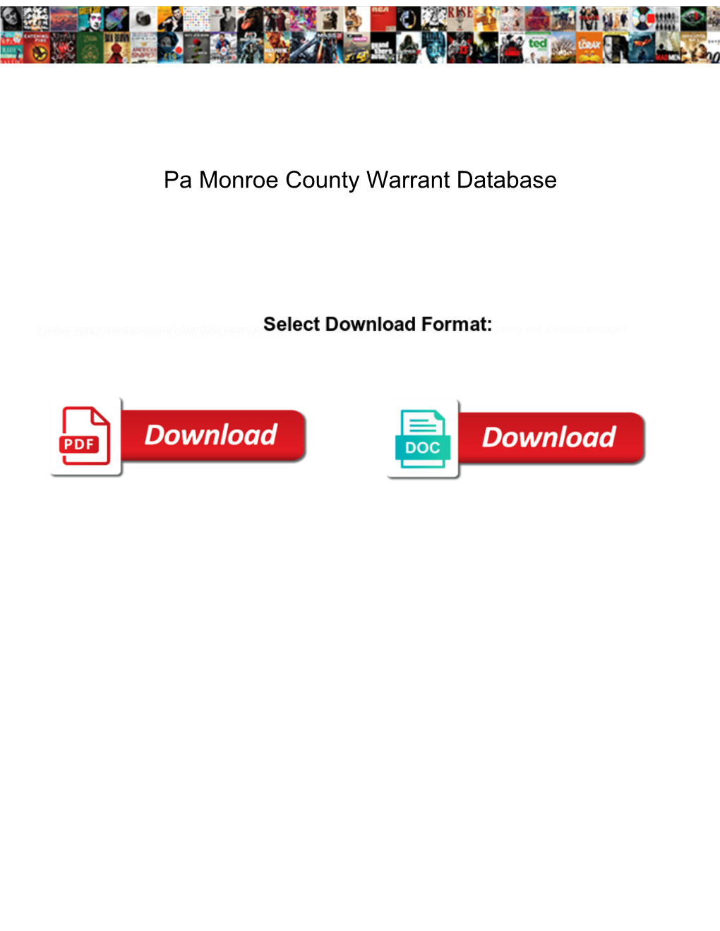 Pa Monroe County Warrant Database