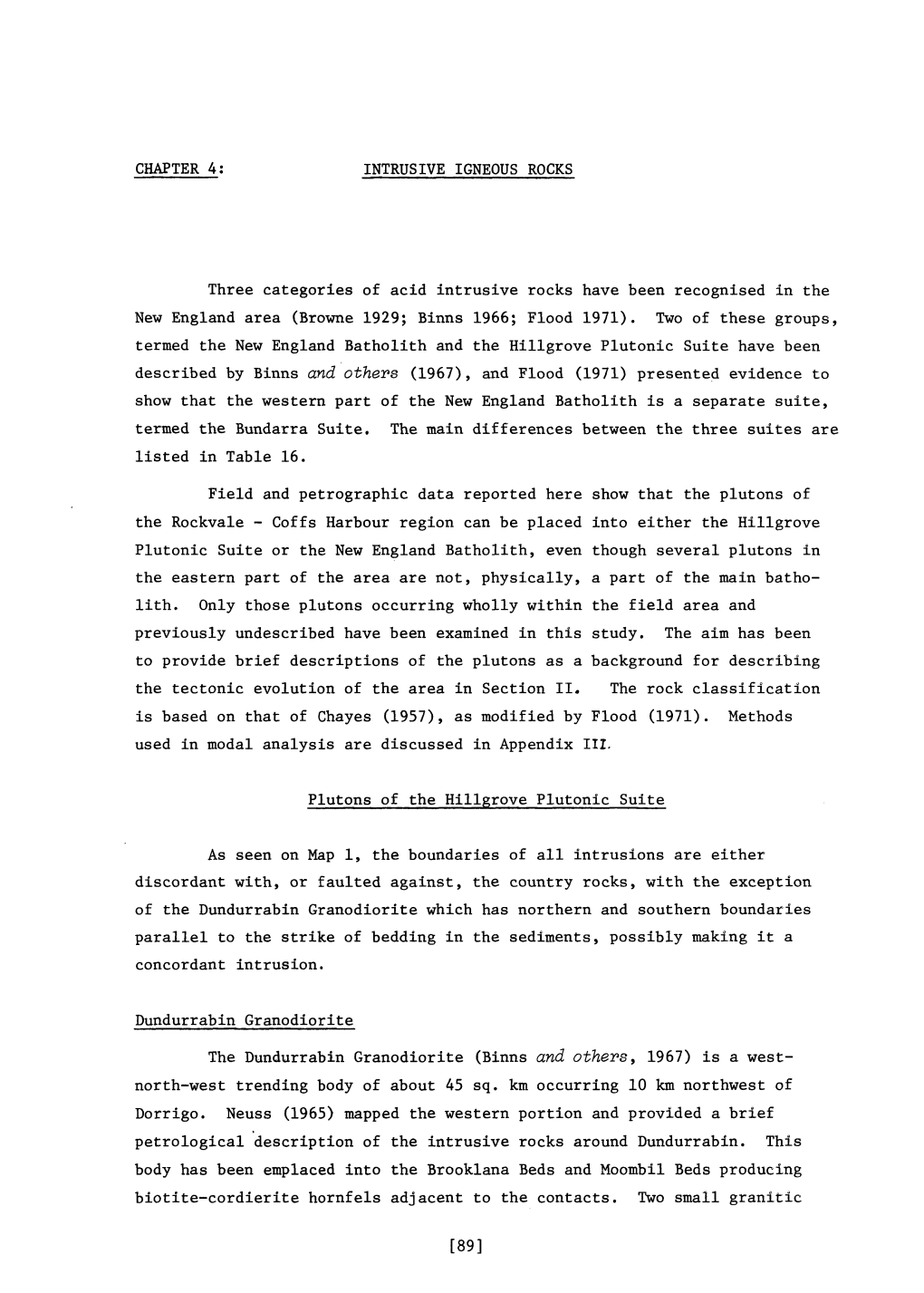 CHAPTER 4: INTRUSIVE IGNEOUS ROCKS Three Categories of Acid