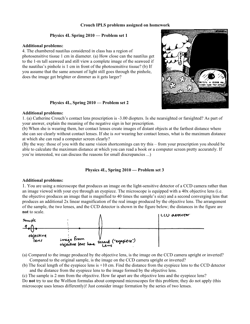 Crouch IPLS Problems Assigned on Homework