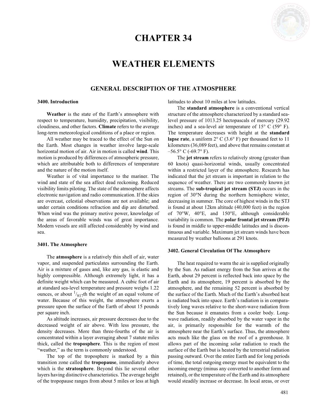 Chapter 34 Weather Elements