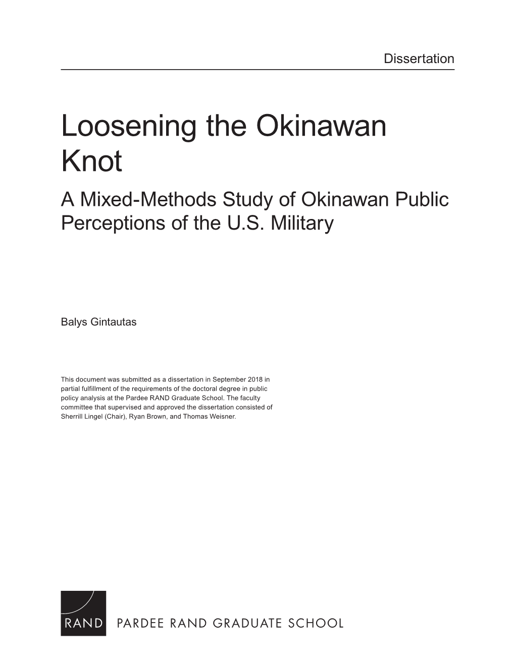 A Mixed-Methods Study of Okinawan Public Perceptions of the US Military