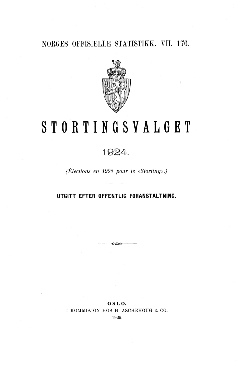 Stortingsvalget 1924