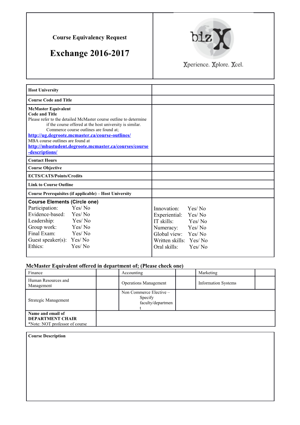 Student Exchange Programme