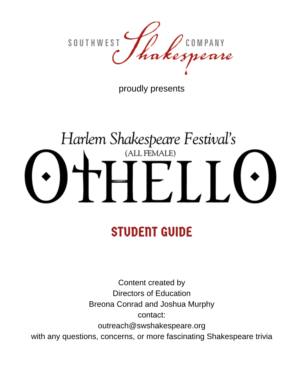 Othello Student Guide