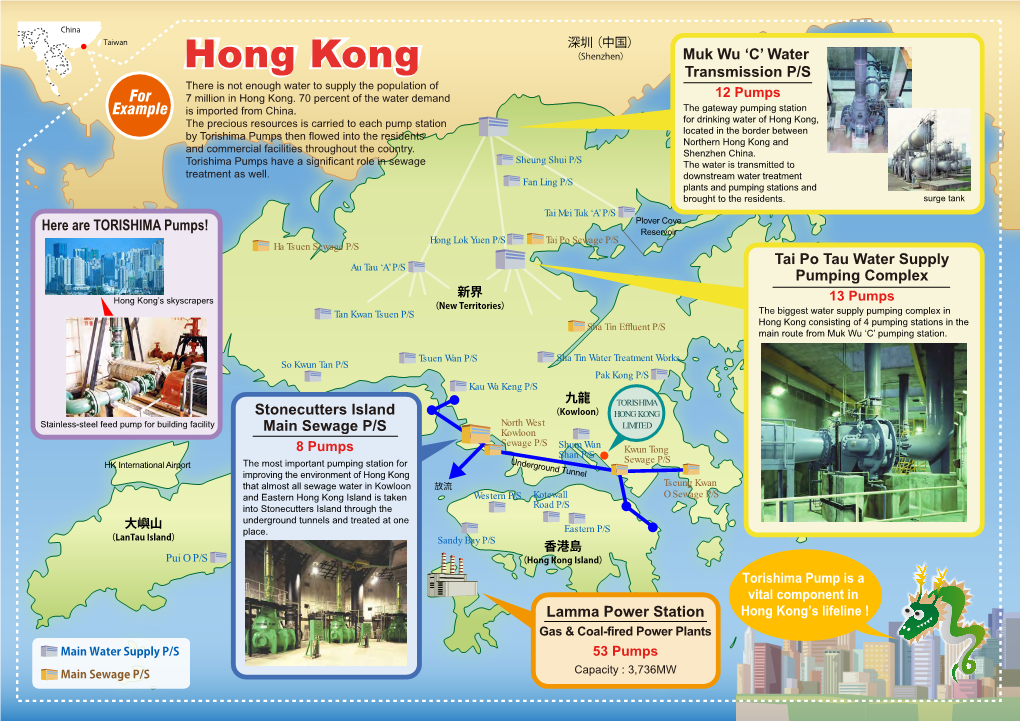 Hong Kong Transmission P/S There Is Not Enough Water to Supply the Population of for 7 Million in Hong Kong