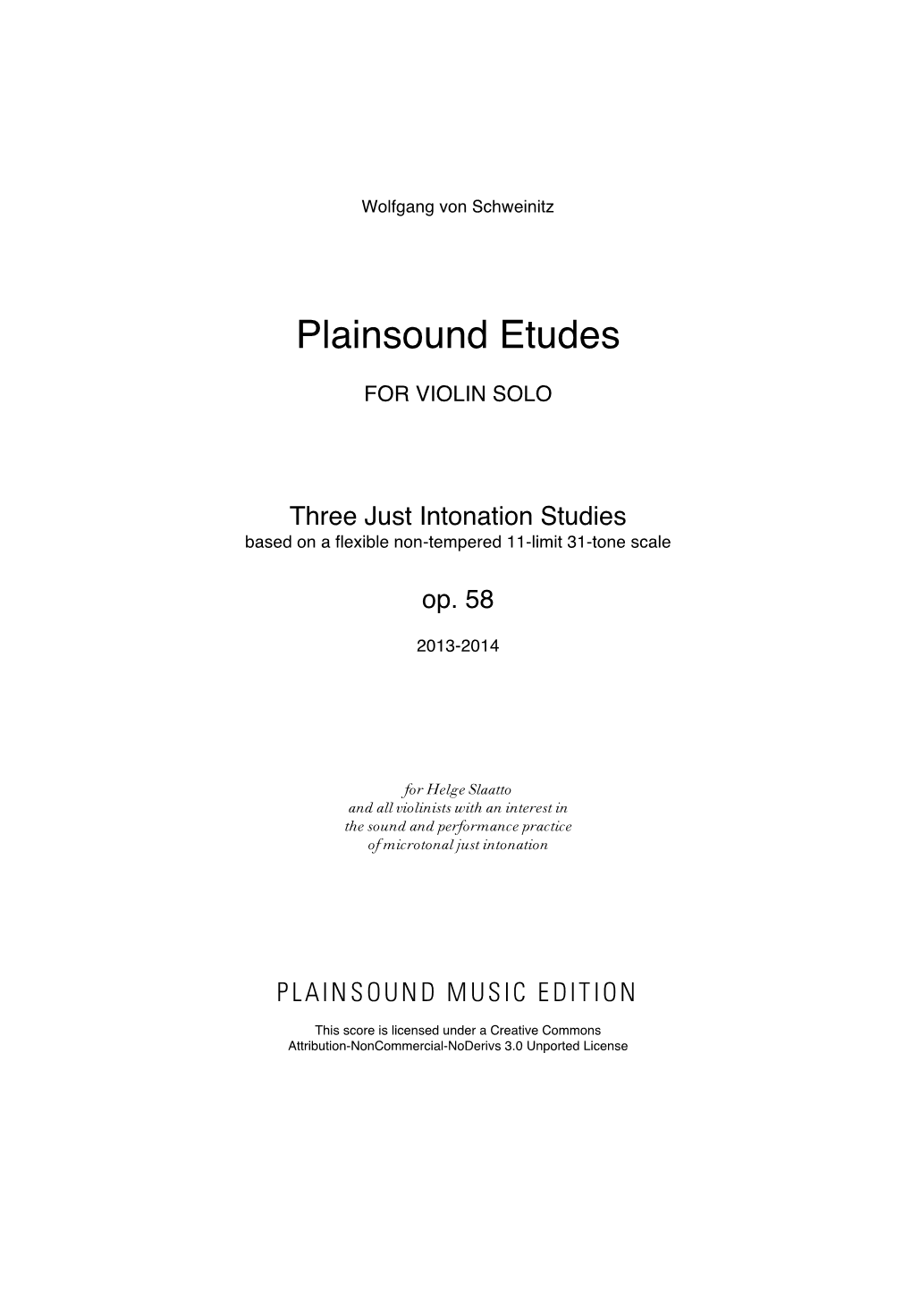 Plainsound Etudes