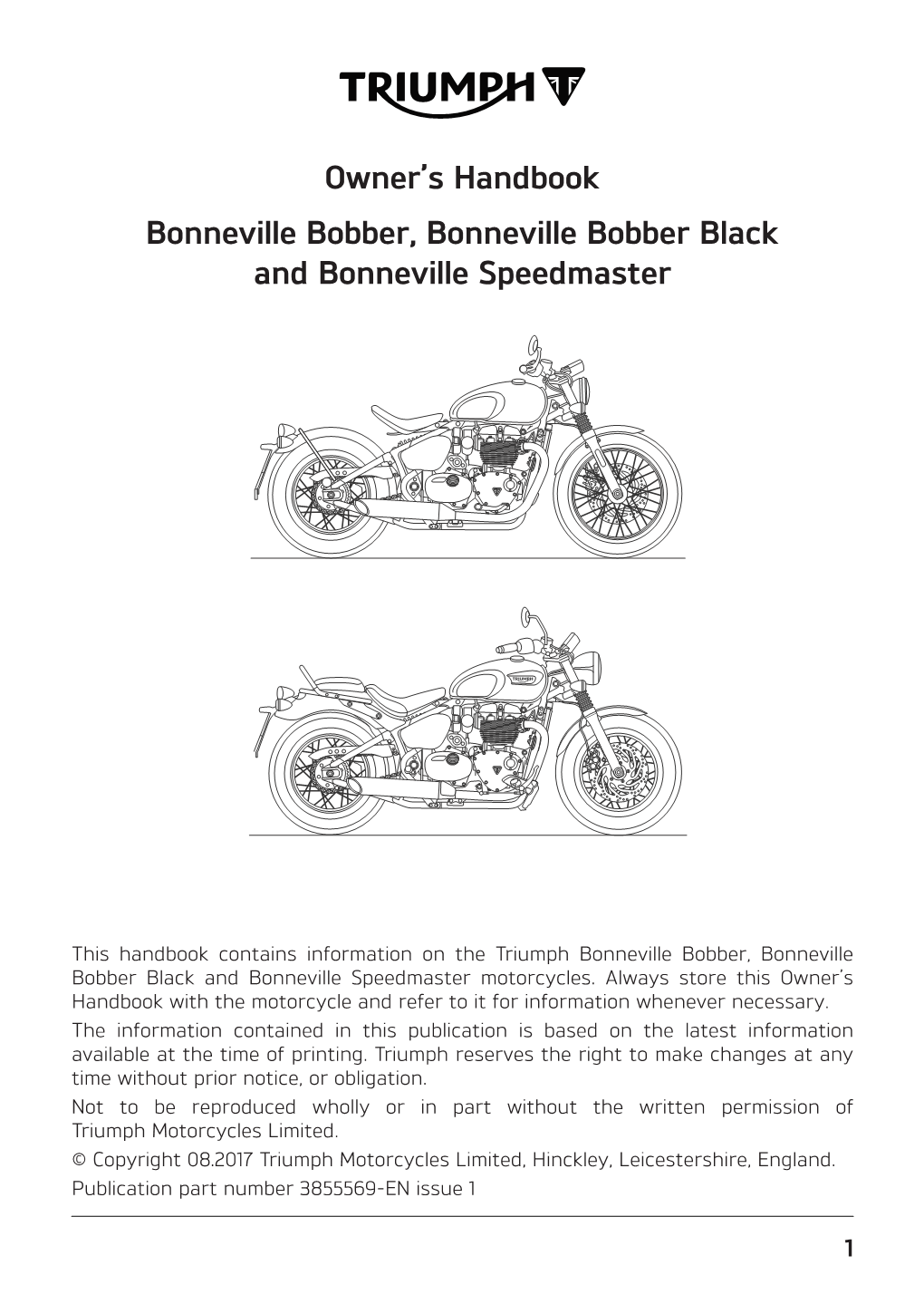 Bonneville Bobber, Bobber Black