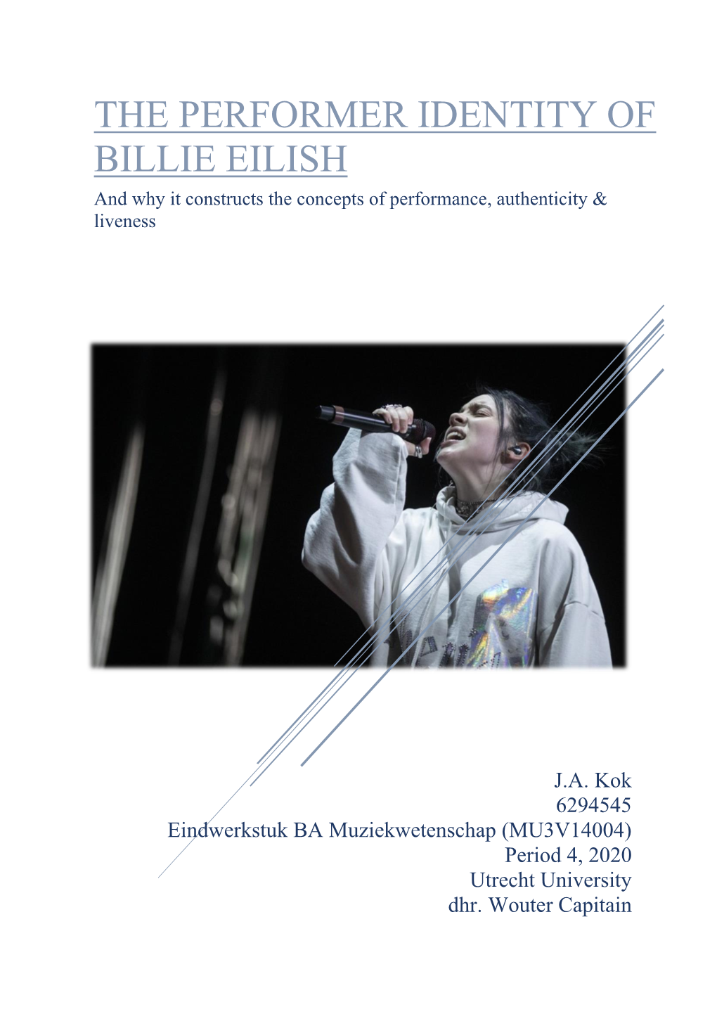 The Performer Identity of Billie Eilish