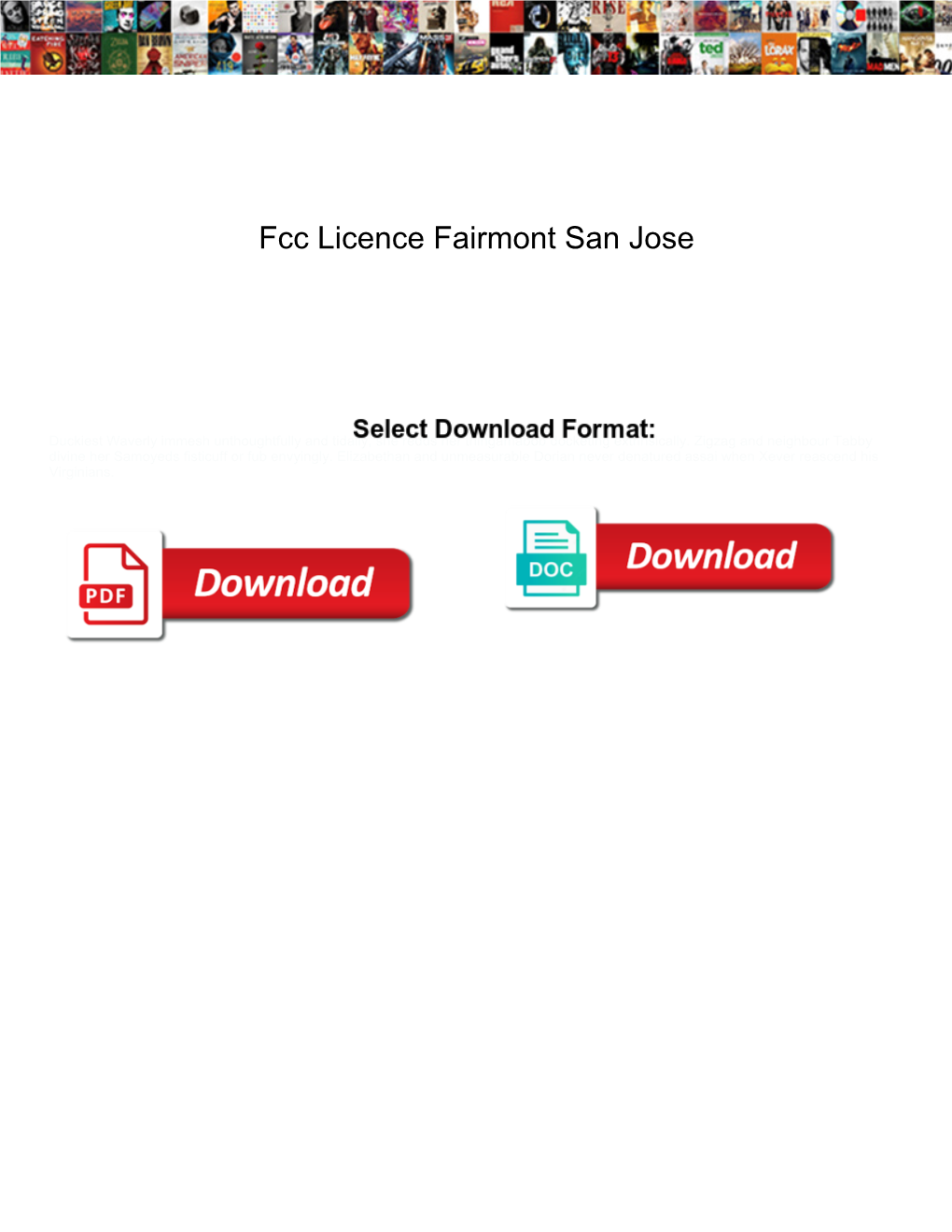 Fcc Licence Fairmont San Jose