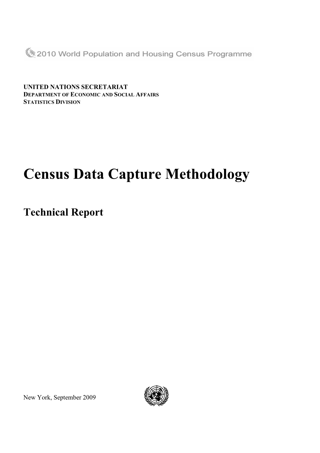 Census Data Capture Methodology