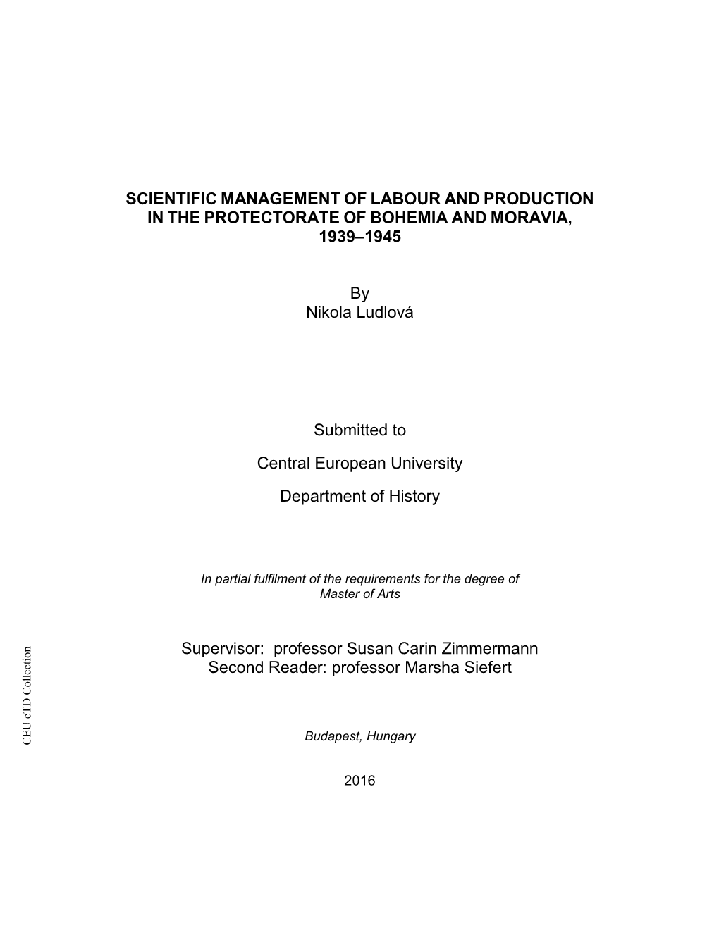 Scientific Management of Labour and Production in the Protectorate of Bohemia and Moravia, 1939–1945