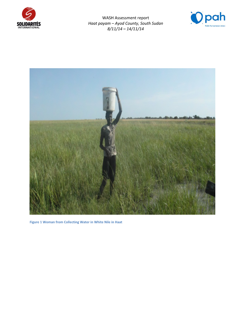 WASH Assessment Report Haat Payam – Ayod County, South Sudan 8/11/14 – 14/11/14