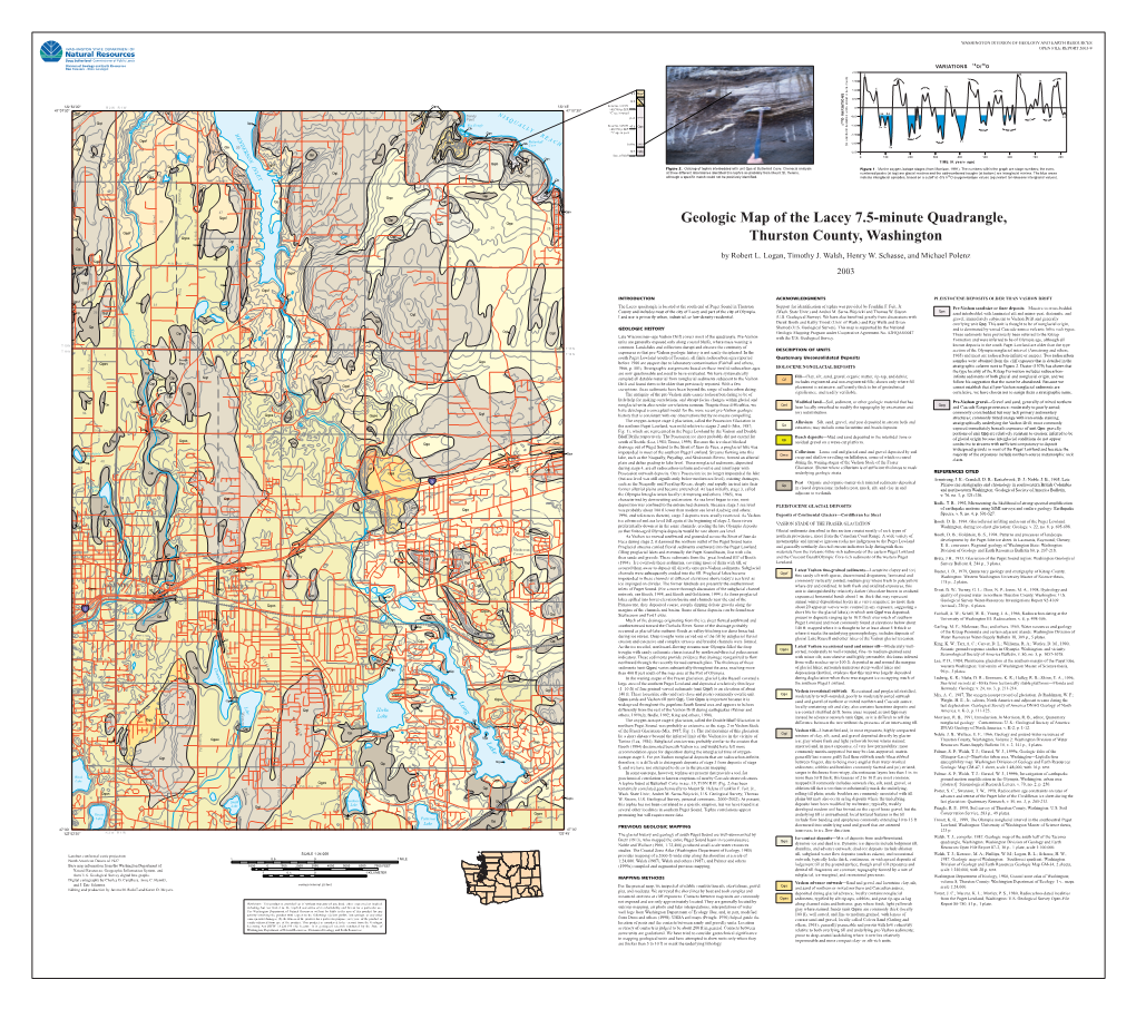 Geologic Map of the Lacey 7.5-Minute Quadrangle, Thurston County