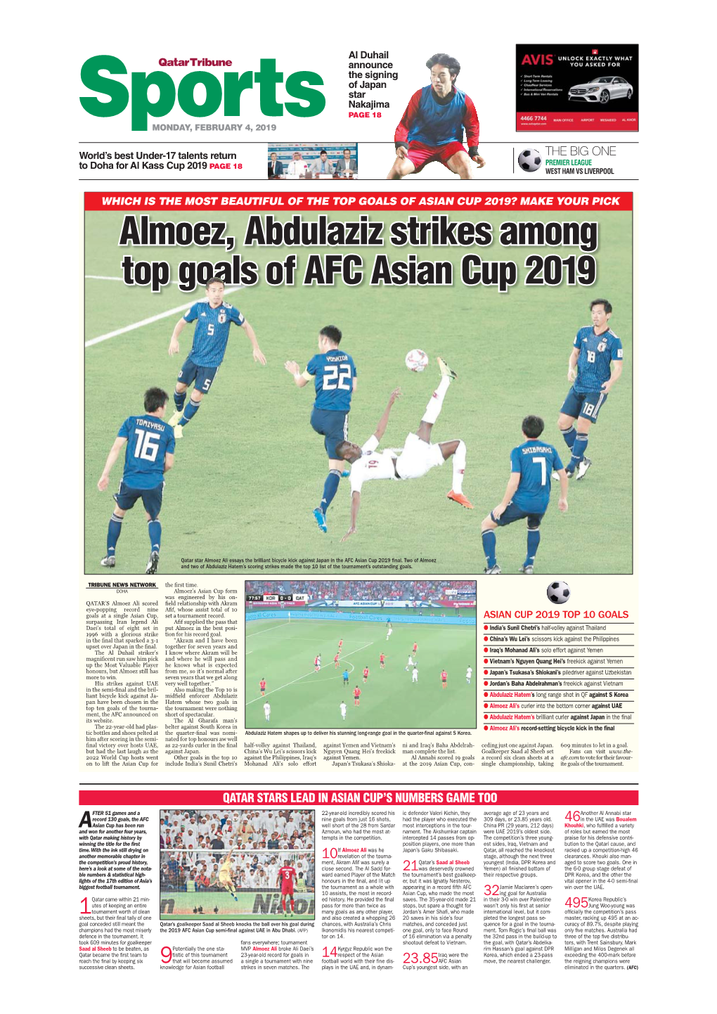 Almoez, Abdulaziz Strikes Among Top Goals of AFC Asian Cup 2019