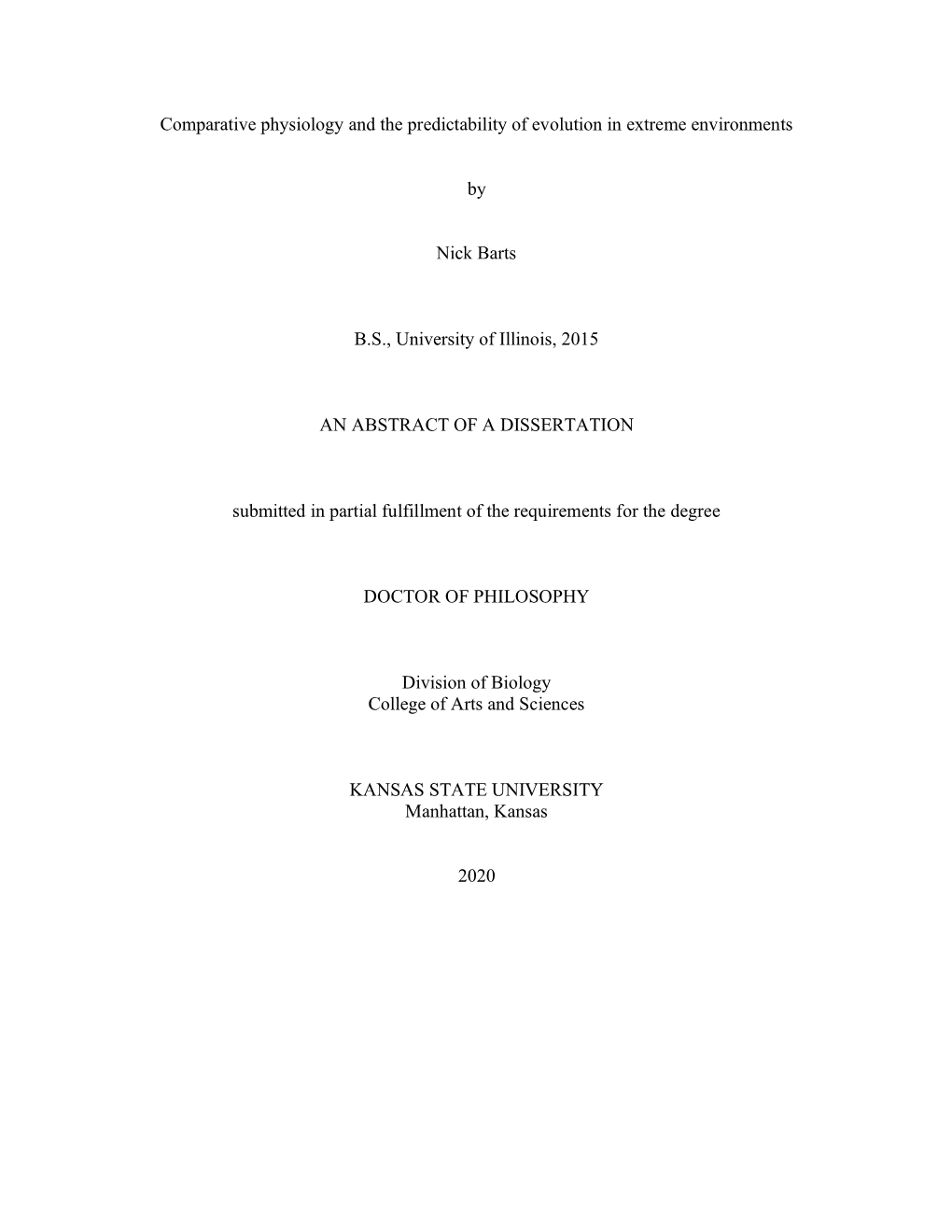 Comparative Physiology and the Predictability of Evolution in Extreme Environments