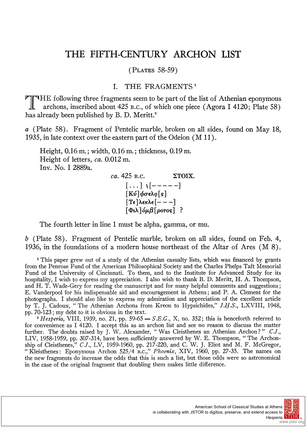 The Fifth-Century Archon List 195