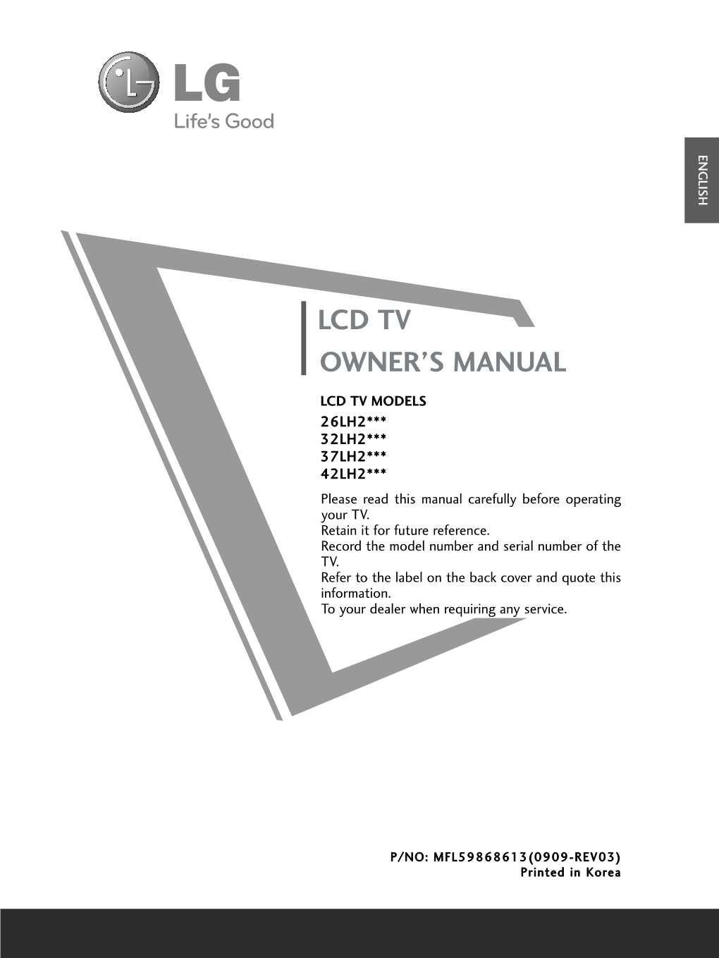 Lcd Tv Owner’S Manual