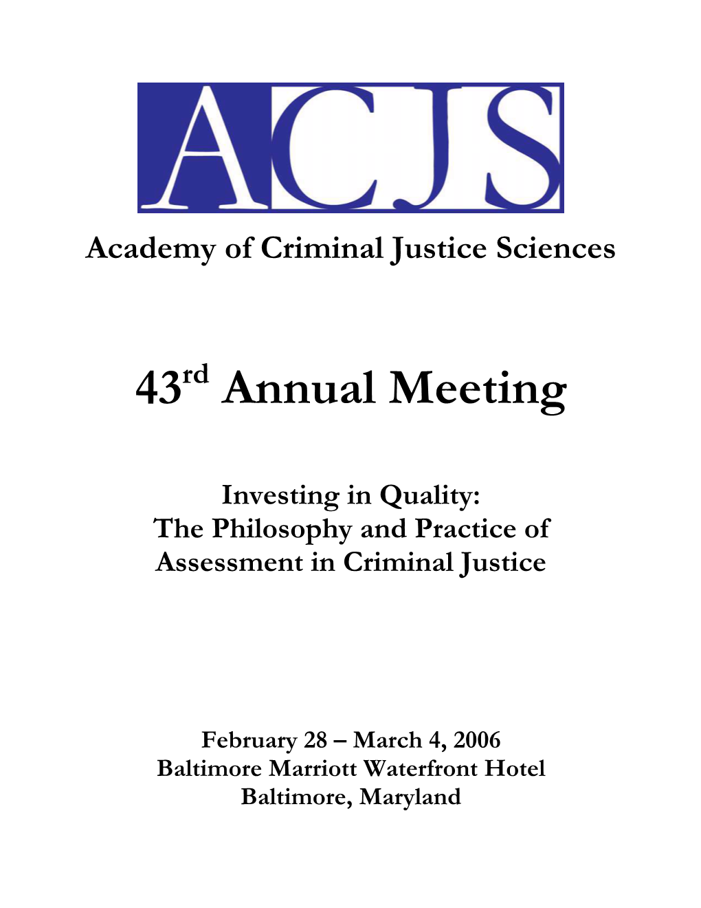 43Rd Annual Meeting